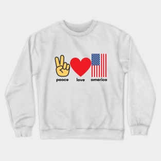 peace love america Crewneck Sweatshirt